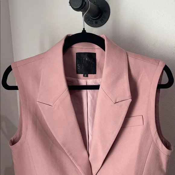NWOT dusty pink MINA SELF vest - Picture 2 of 6